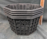 Octagonal plastic Baskets 10", package of 5, new