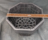Octagonal plastic Baskets 10", package of 5, new