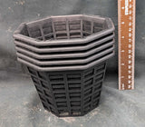 Octagonal plastic Baskets 6", package of 5, new