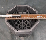 Octagonal plastic Baskets 6", package of 5, new