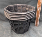 Octagonal plastic Baskets 8", package of 5, new