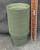 Plastic pots 4", green, package of 25, new