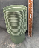 Plastic pots 5", green, package of 25, new